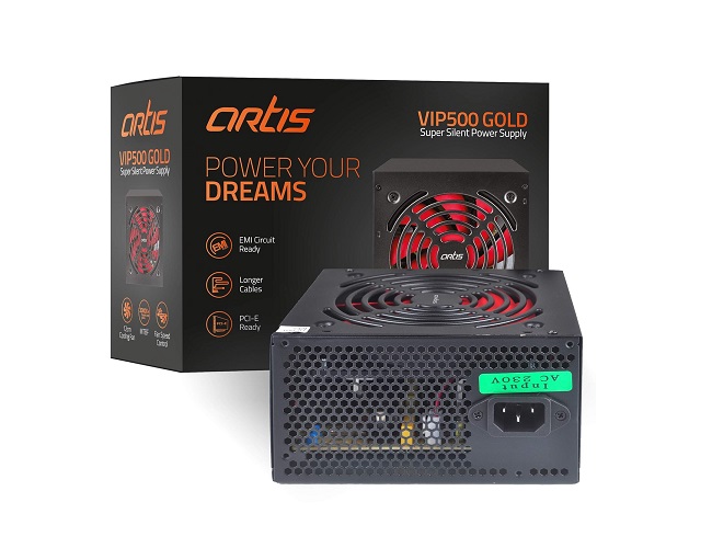 Artis VIP500 Gold Super Silent 500W Desktop Power Supply