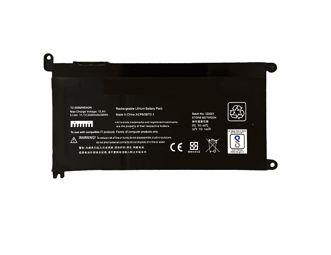 Compatible Battery for Dell 5568 – T2JX4, WDX0R, WDXOR, Inspiron 5378, 5570, 5567, 7570 Series Laptops (3000mAh, 3-Cell)
