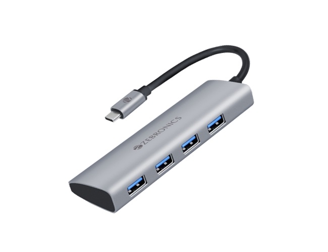 Zebronics Zeb-TA500U 4 in 1 USB Type C Multiport Converter